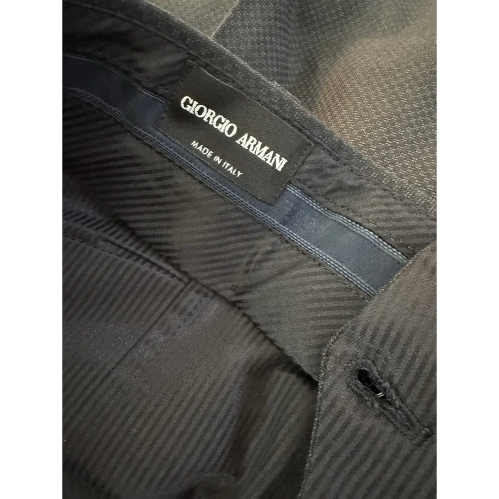 Giorgio Armani Italy Men's Black Flat Front Trousers Pants. NWT Authentic 40x37